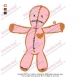 Voodoo Doll Toy Cartoon Character Embroidery Design